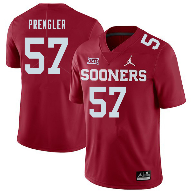 Oklahoma Sooners #57 Brock Prengler College Football Jerseys Sale-Crimson
